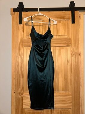 green emerald velvet dress Ladivine CD337 Satin Maxi Slit A Line Corset Formal Dress Bridesmaid P   Glass Slipper Formals